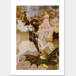 Saint George and the Dragon Medieval Painting Posters and Art